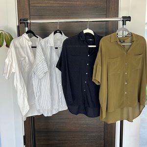 Lot of 4 Madewell Boyfriend Shirts